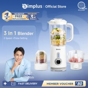 Simplus Blender 3 in 1 Food Processor Multi-functional Juicer Meat Grinder Chopper